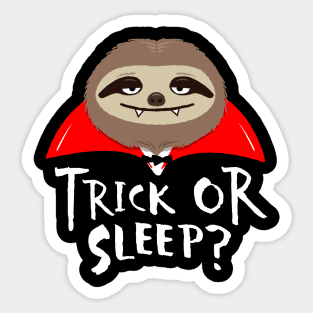 Sloth Halloween Vampire Funny Trick or Sleep? Sticker